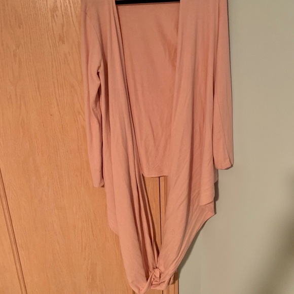 NEW GIBSON Cozy Covertible Wrap Cardigan Blush S - Picture 4 of 6